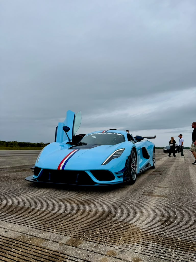 Private testing session on the runway